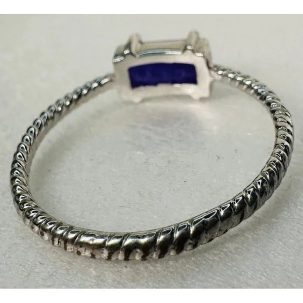 Bomb Party Purple Ring Lot 2 Size 9 Rhodium Plated CZ Statement Rings